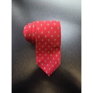 Christian Dior Monsieur Red geometric Men's Neck Tie